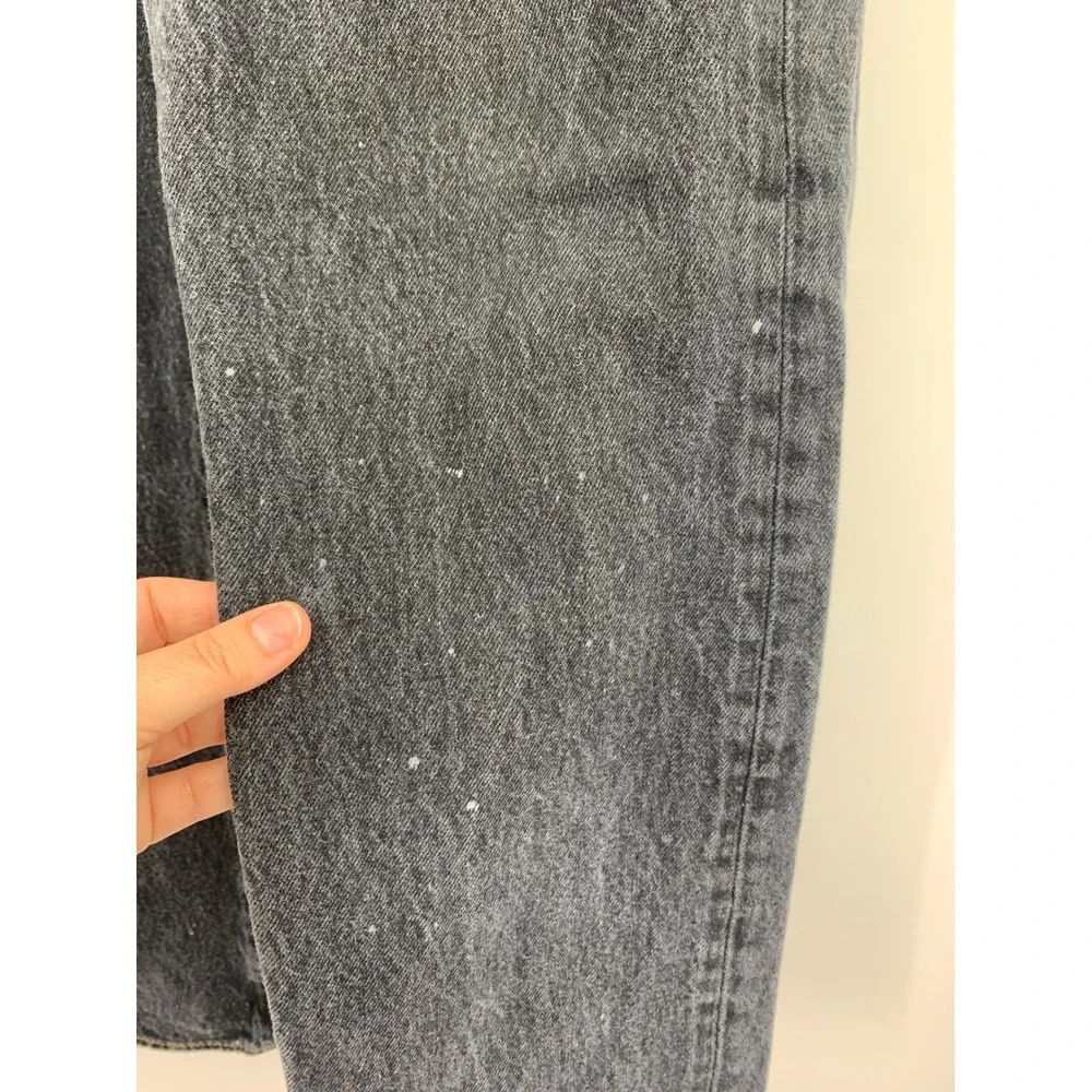 Levis 501 Jeans Mens 28x27 Black Button Fly Straight Fade Distressed (Tag 31x30)